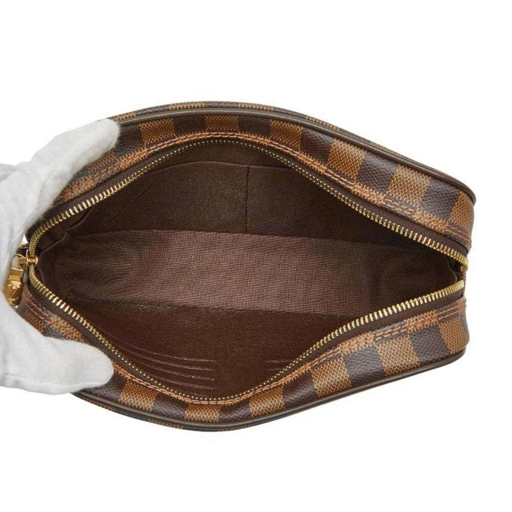 LOUIS VUITTON Authentic Brown Damier Leather Pochette Clutch Bag - Picture 9 of 11